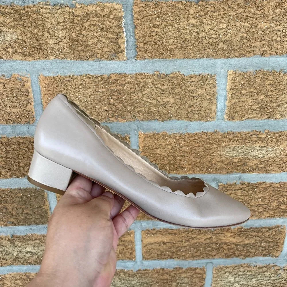 Fabio rusconi Scalloped Leather Pumps 40.5